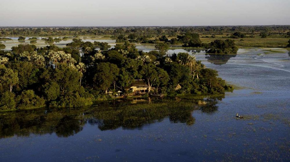 Vue aérienne du Jacana camp