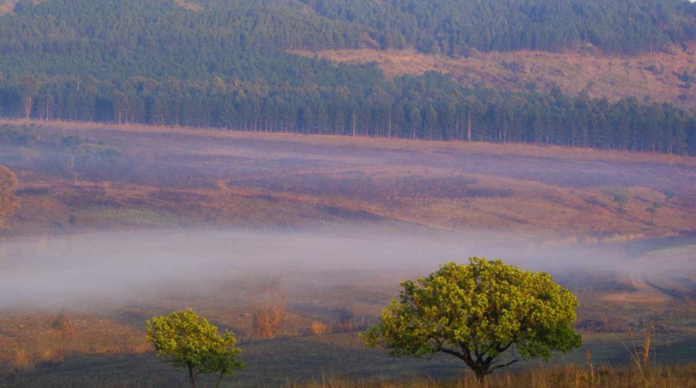 Les montagnes du Swaziland au lever du soleil