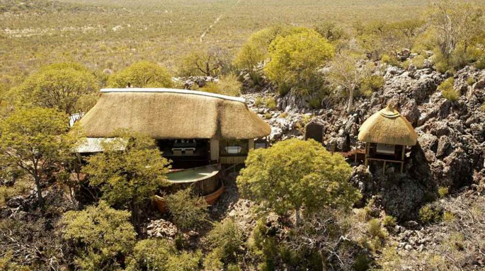 Vue de l'hôtel en Namibie