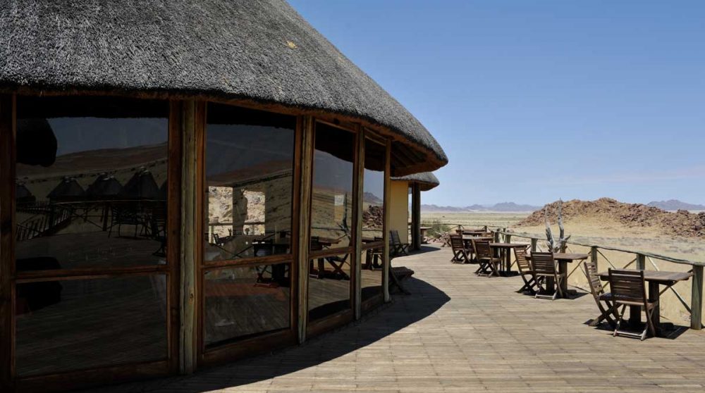 L'entrée du lodge en Namibie