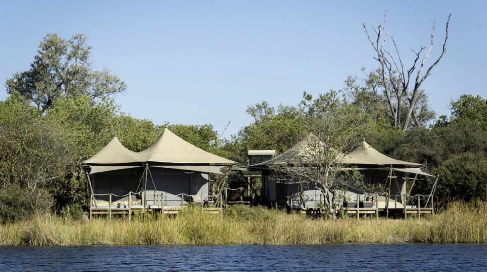 Premier aperçu des tentes au Botswana