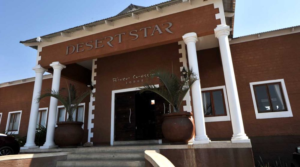 L'entrée de l'hôtel à Windhoek