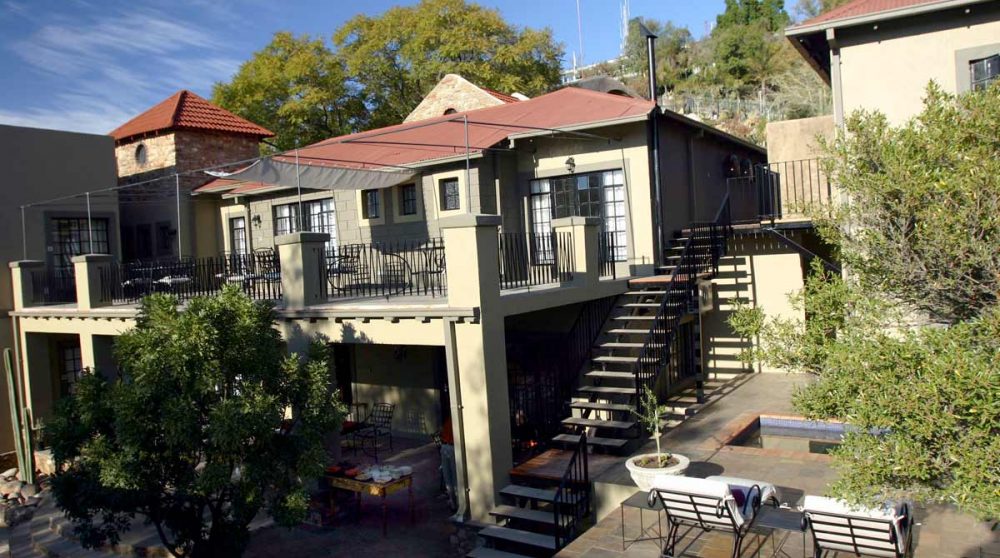 Vue de l'hôtel en Namibie