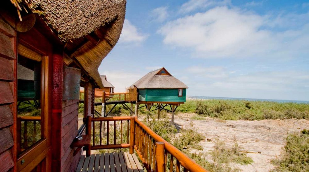 La vue depuis l'hôtel en Namibie