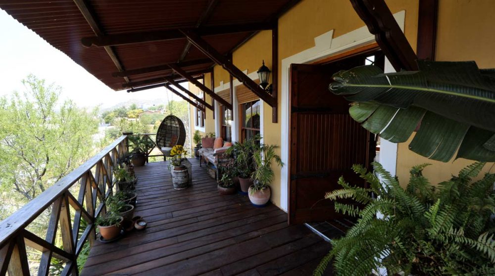 La terrasse de l'hôtel