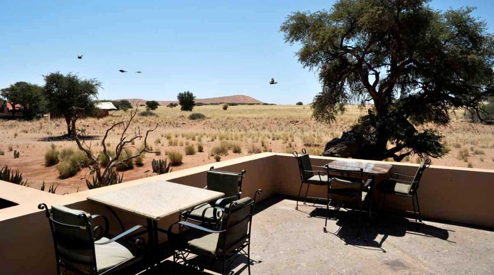 La terrasse face à la savane à Namib