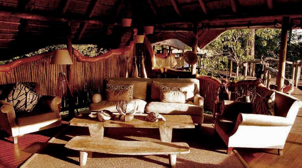 Le salon du lounge de Chitabe Camp