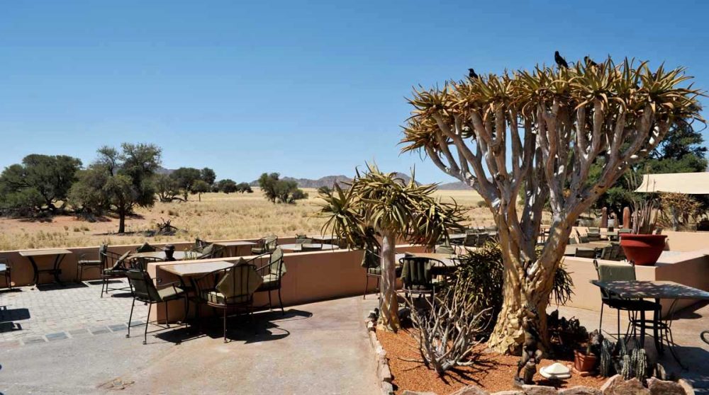 Autre vue de la terrasse en Namibie