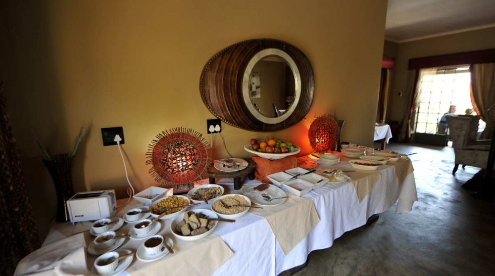 Le buffet en Namibie