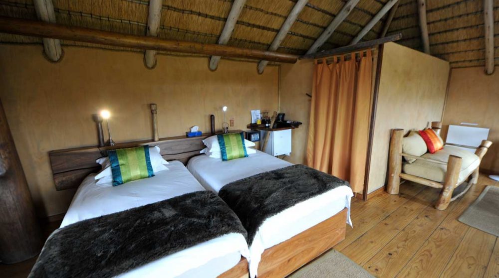 Vue d'une chambre en Namibie