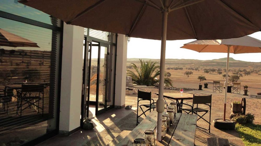 La terrasse en Namibie