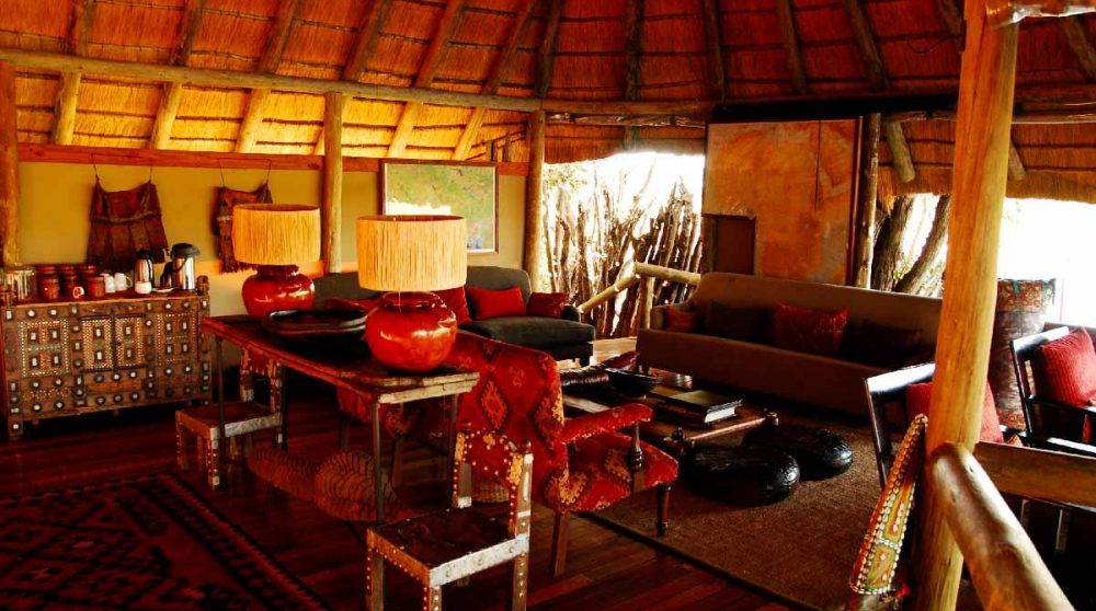 Espace détente dans le Delta de l'Okavango