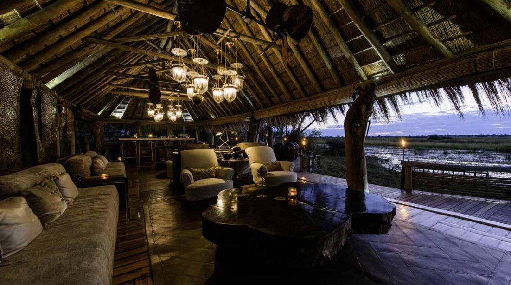 Vue sur le Delta depuis le lounge dans le Delta de l'Okavango
