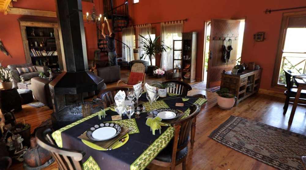 La salle à manger au Ti Melen