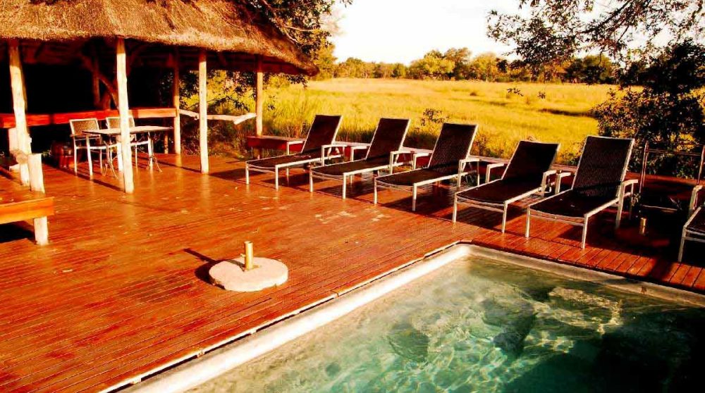 Au bord de la piscine au Botswana