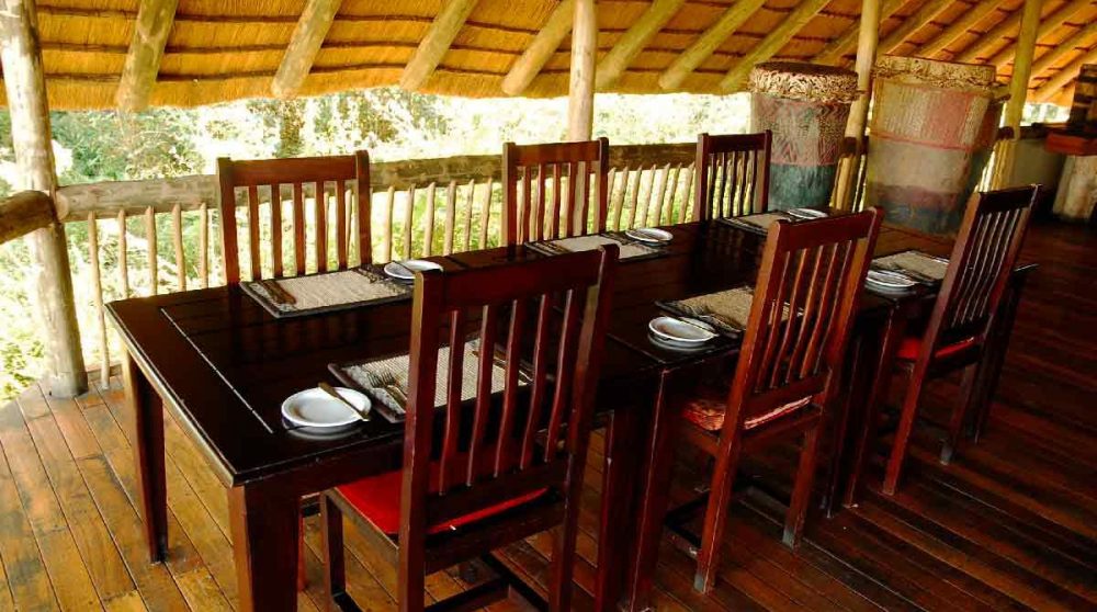 La salle à manger au Botswana