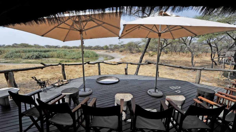 La terrasse ombragée en Namibie