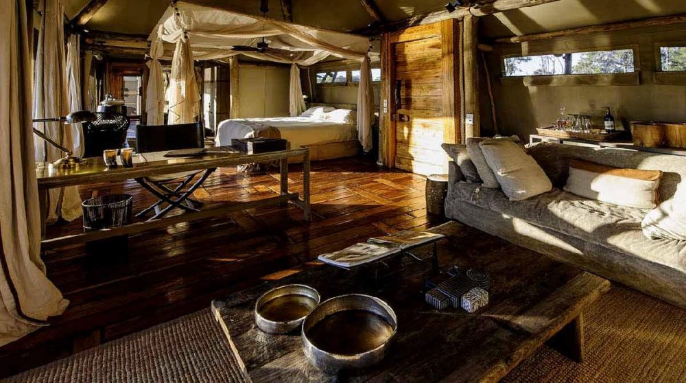 Dans le confort de la tente