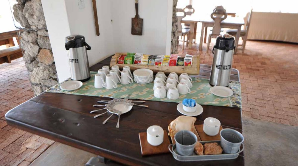 Collation au camp à Etosha