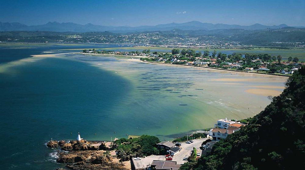 Le lagon de Knysna sur la Route des Jardins
