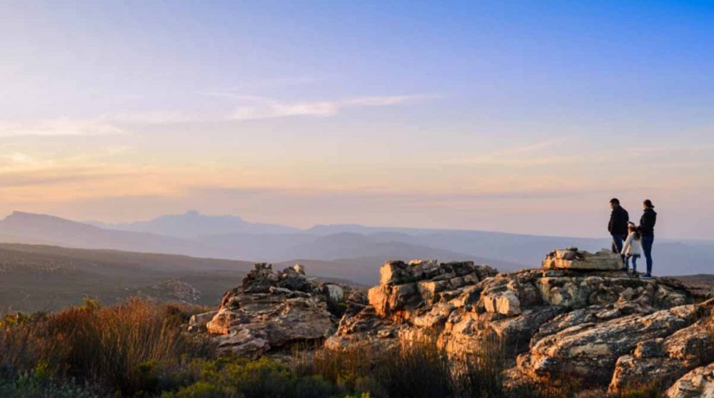 La vue au soleil couchant
