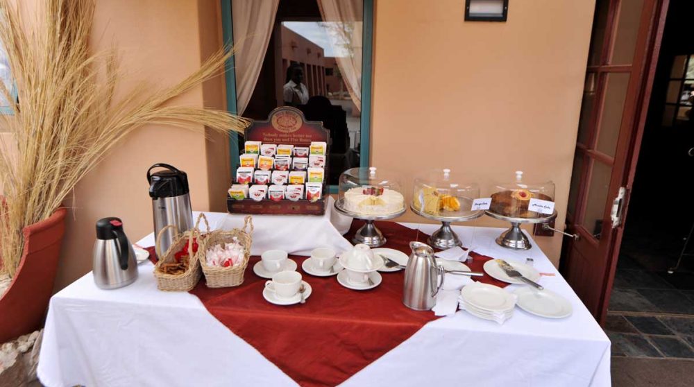 Collation sur la terrasse