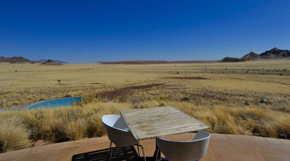 La vue depuis le lodge