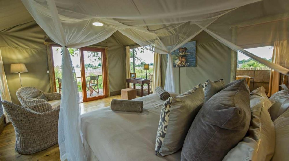 Depuis l'une des tentes de Jacana camp