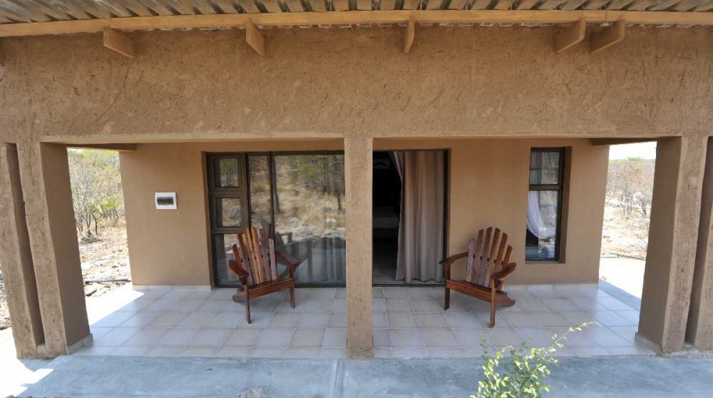 La terrasse d'une chambre luxury en Namibie