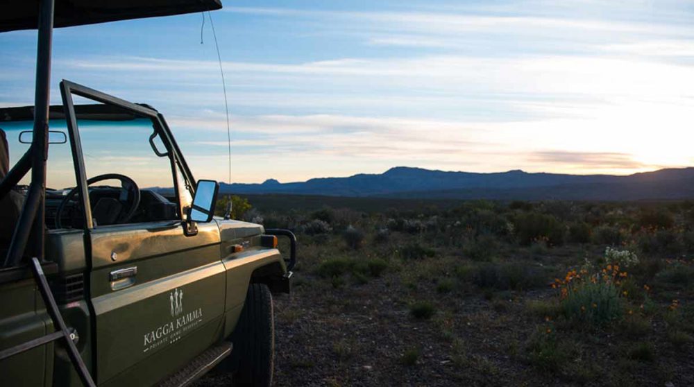 Apéritif à côté du 4x4 en Afrique du Sud