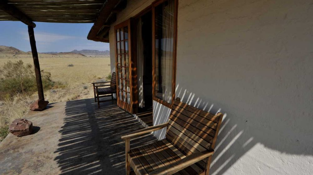 La terrasse d'une chambre