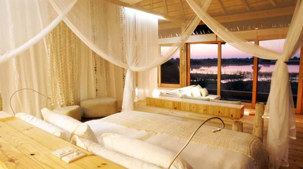 Le lit dans une chambre au Botswana