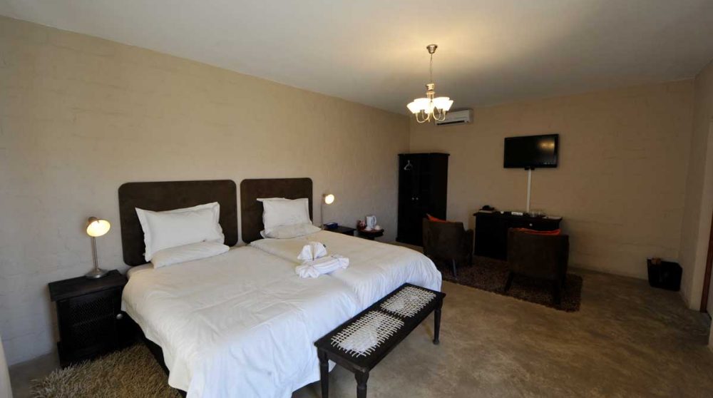 Une chambre de l'hôtel en Namibie