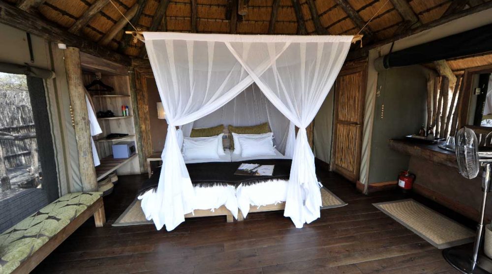 Le confort de l'une des tentes à Etosha