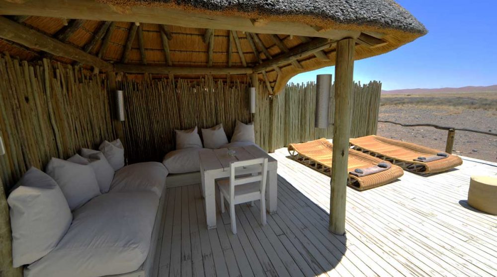 Coin pour se reposer à l'ombre à Namib