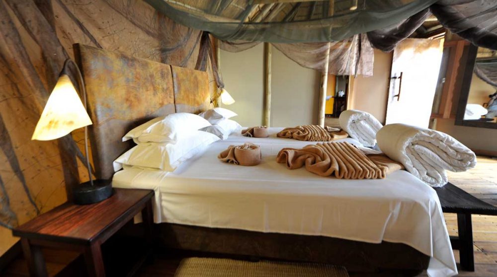 Lits dans une chambre en Namibie