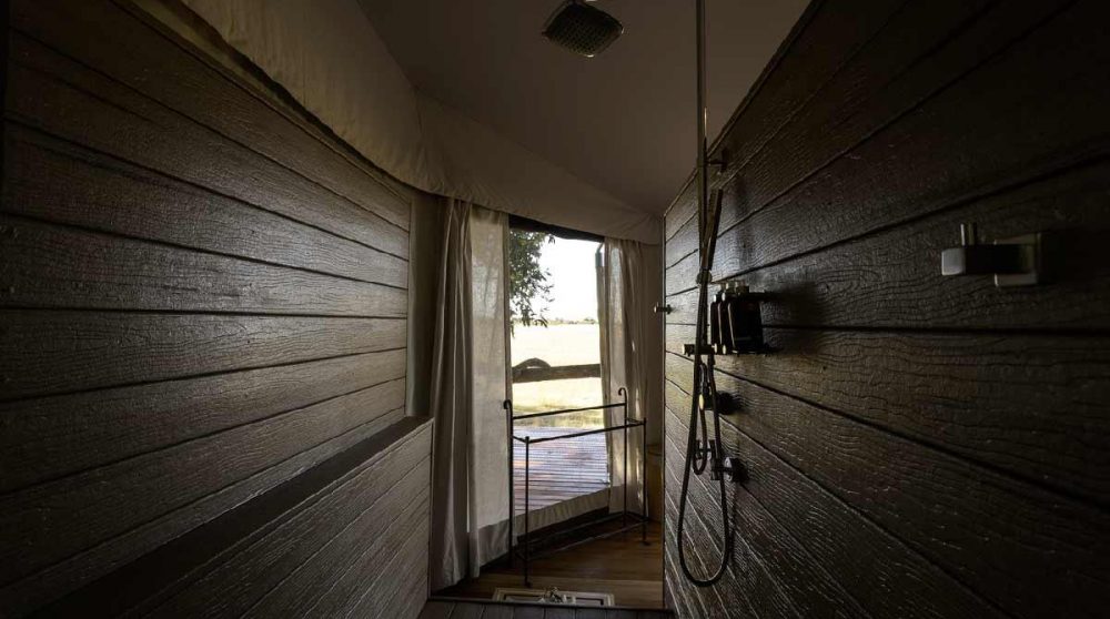 La douche de l'une des tentes