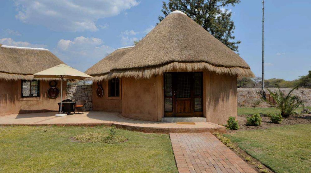 Extérieur d'un nouveau bungalow en Namibie