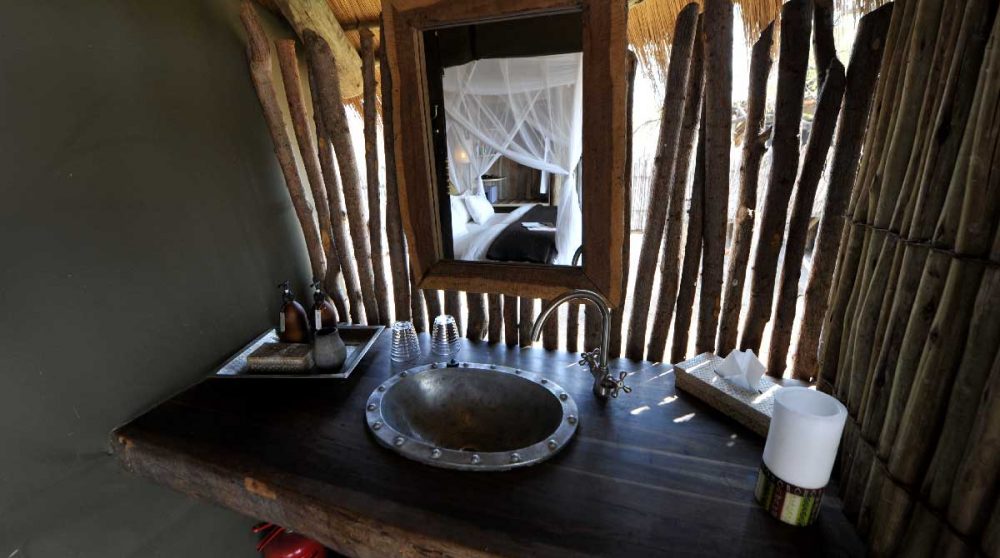 L'atypique lavabo de l'une des tentes