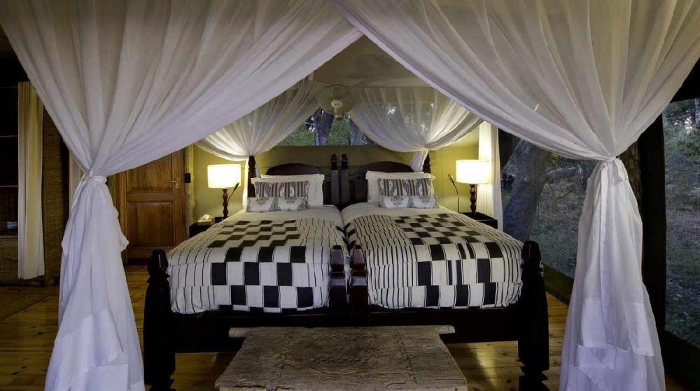 Une tente Twin à Little Vumbura Camp