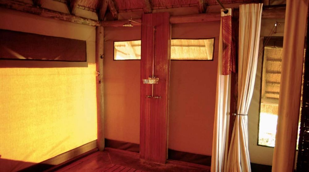 La douche au Botswana