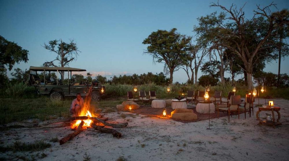 Fin de journée dans le Delta de l'Okavango