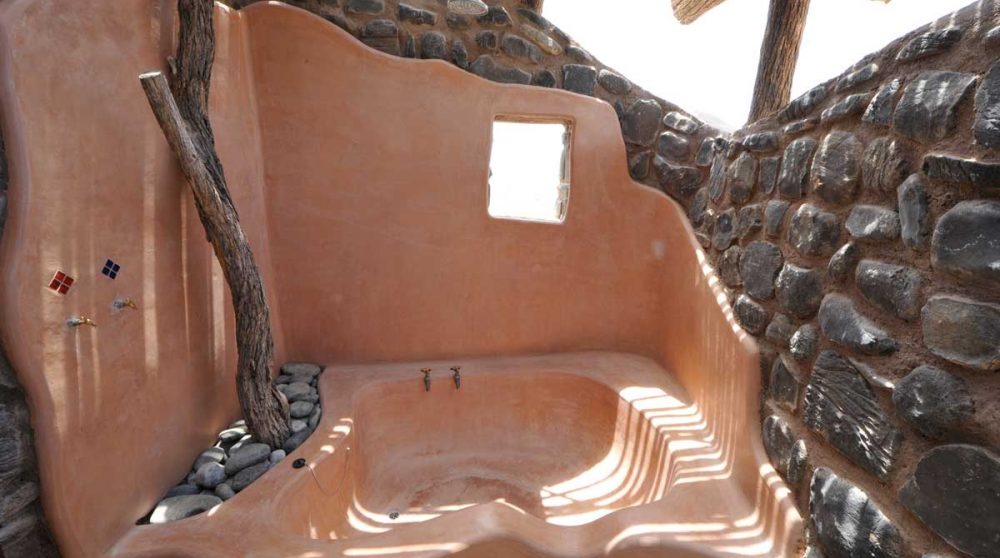 La baignoire à l'extérieur