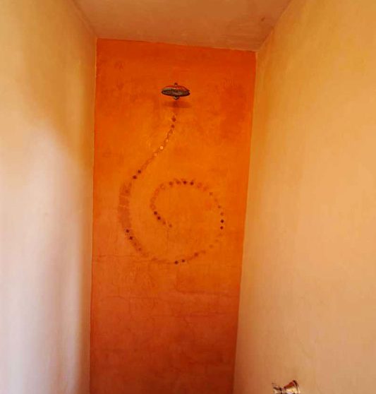 Une douche à l'Hoodia Desert Lodge