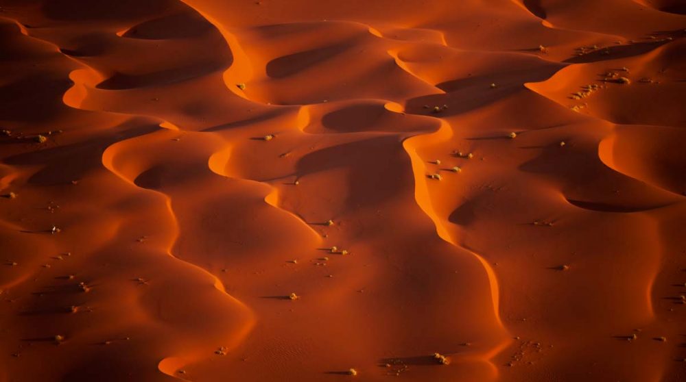 Vue aérienne des dunes