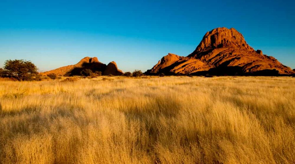 Un paysage du Damaraland en Namibie