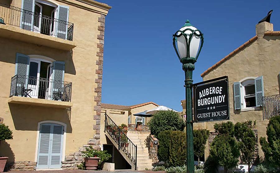L'arrivéeà l'auberge Burgundy au Cap en Afrique du Sud