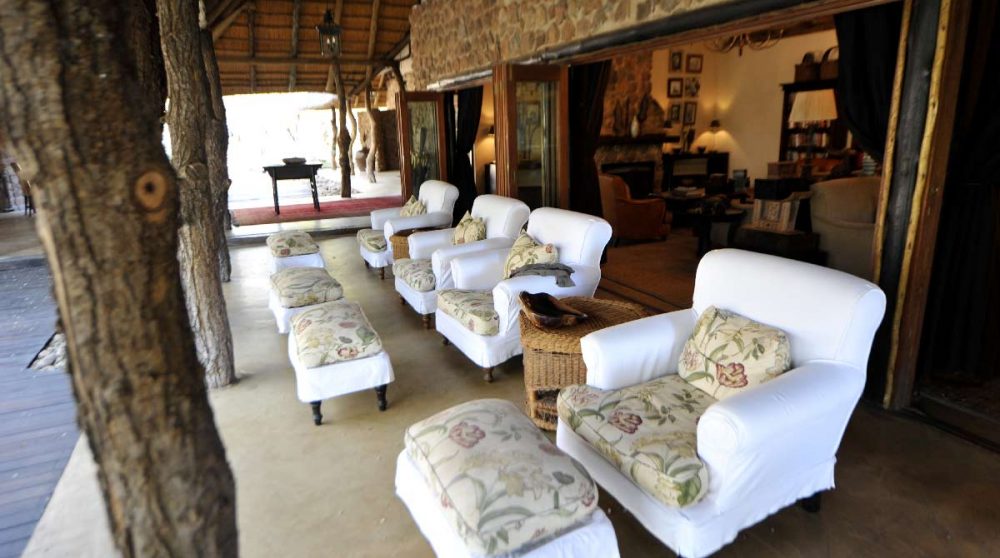 La terrasse du Dulini Lodge