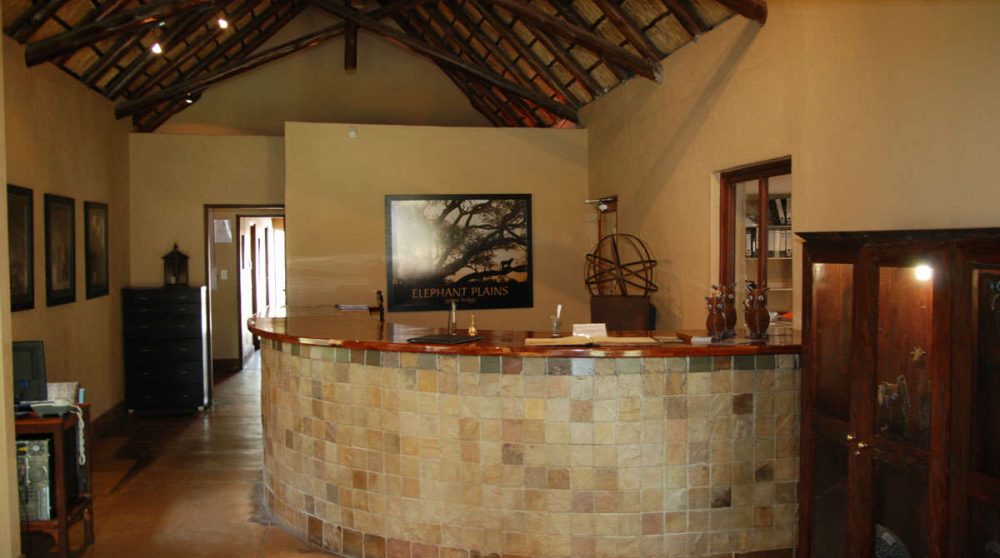 La réception de l'Elephant Plains