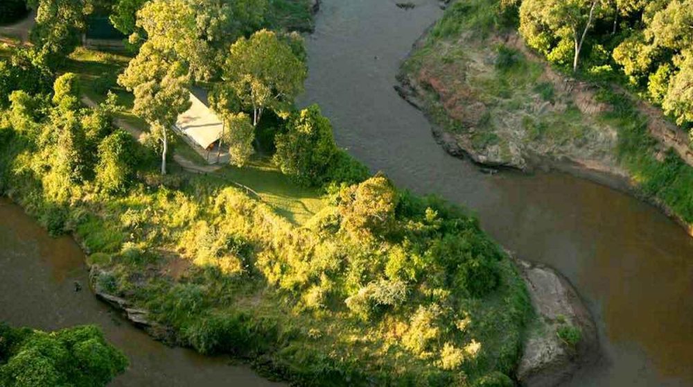 Vue aérienne de Governors Camp
